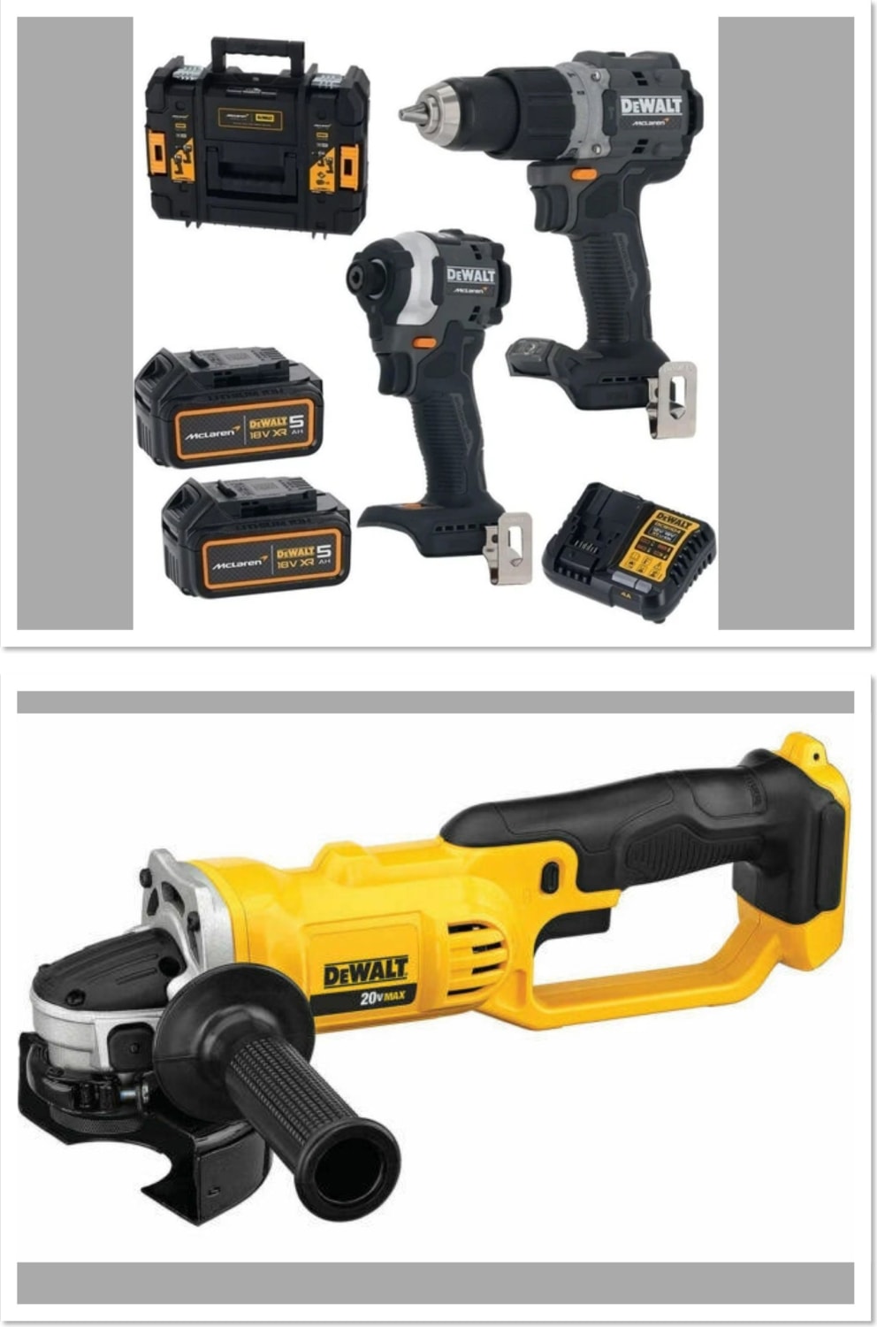 DEWALT Mclaren DCK200MP2T + Dcg 412 Avuç Taşlama 2AD 5.0 Ah Akü