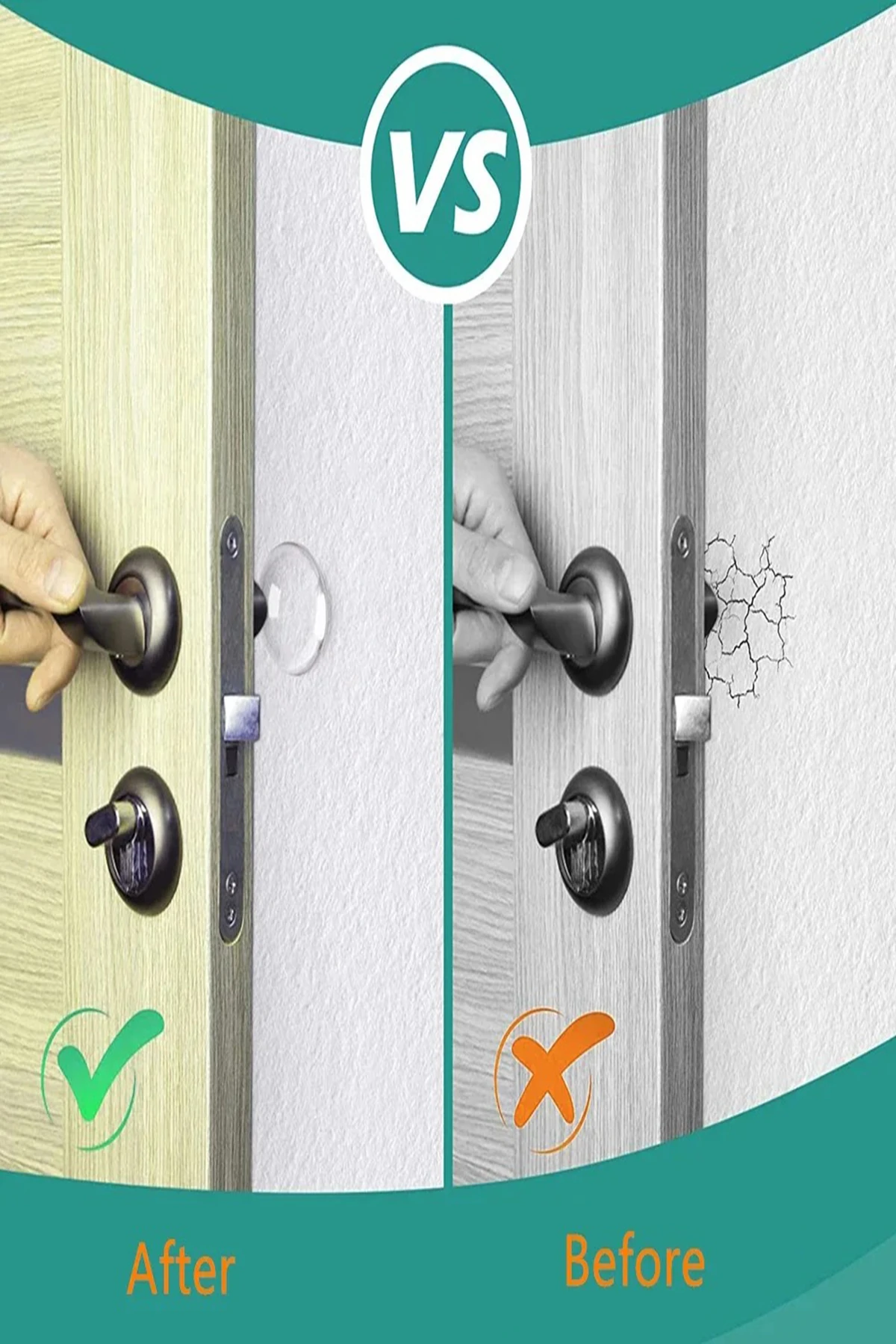 12'li Kapı Pencere Kolu Darbe Emici Stoper Silikon Ped Mobilya Eşya Çarpma Önleyici Duvar Koruyucu