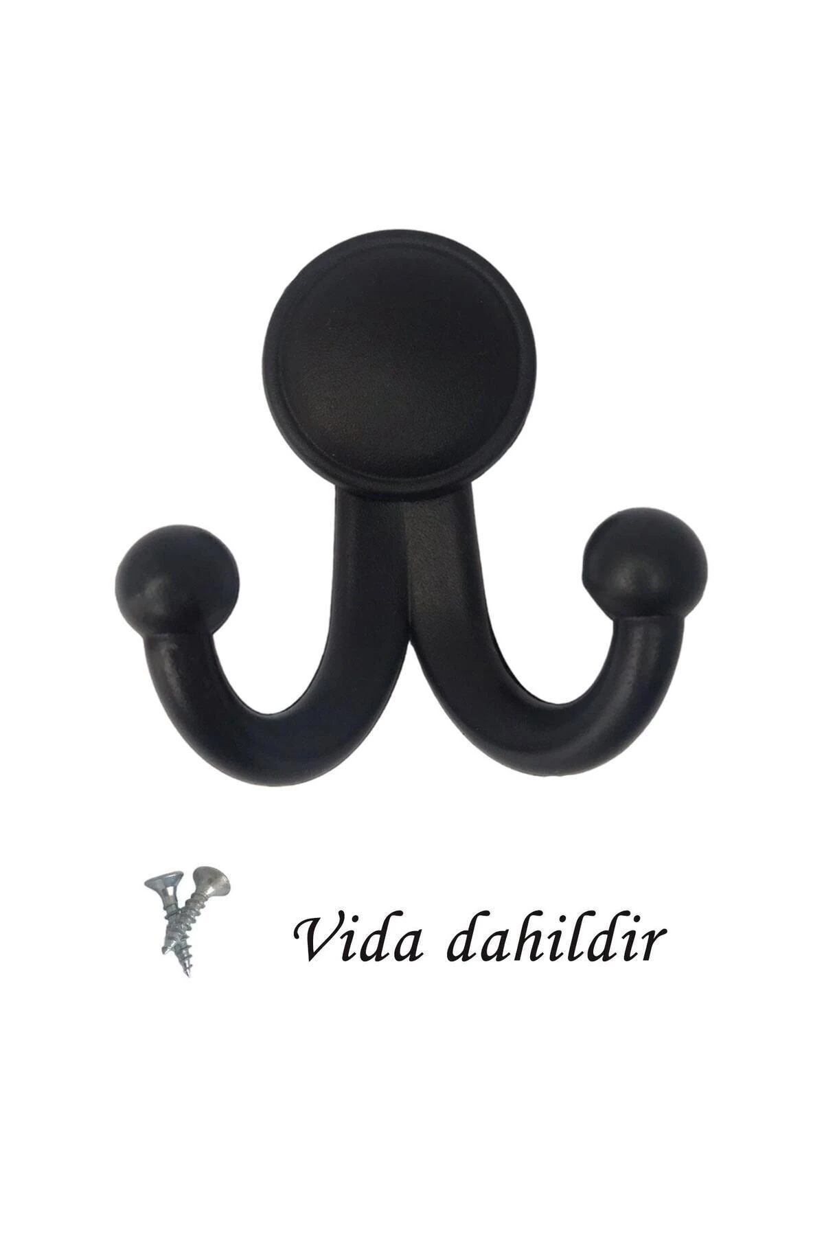 8 Adet Karagül Siyah Askı Askılık Vestiyer Banyo Dolap Elbise Askısı Sert Plastik