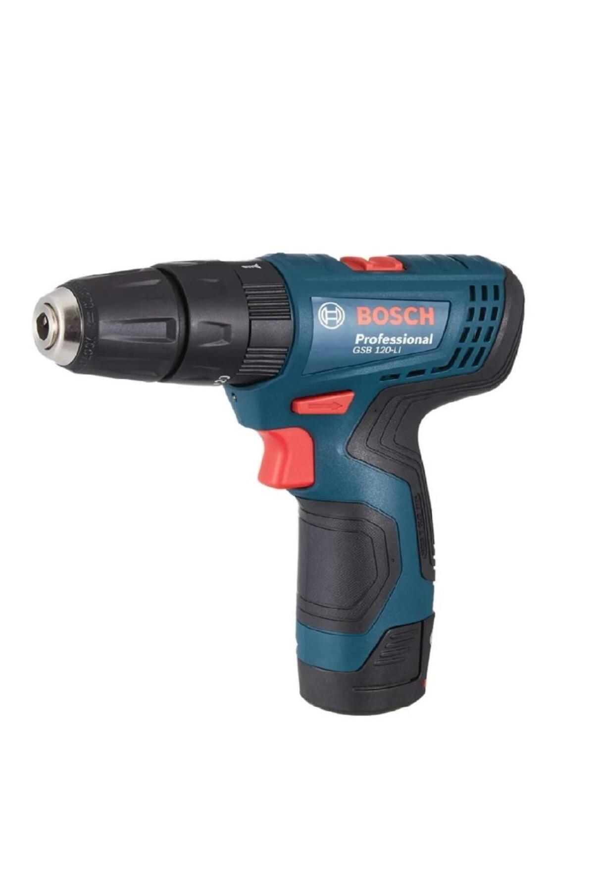 BOSCH GSB 120-LI 2Ah Çift Akülü Darbeli Delme/Vidalama + GAS 12V Süpürge (SOLO) - 0615990M45
