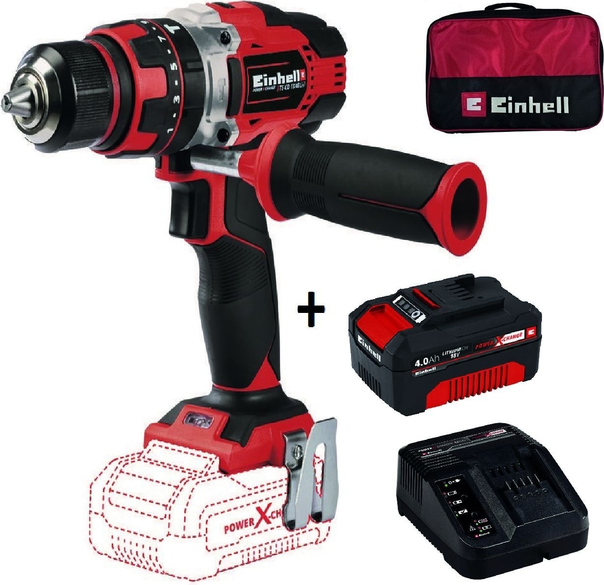 Te-Cd 18/48 Li-I Akülü Darbeli Vidalama + 4 Ah Starterkit + Bez Çanta