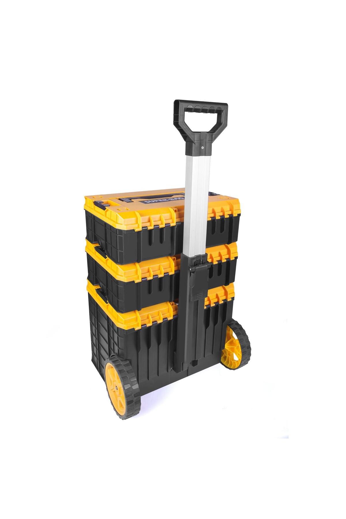 SÜPER BAG Tekreyonda S-S-L Master Case Tekerlekli Modül 3’lü Set