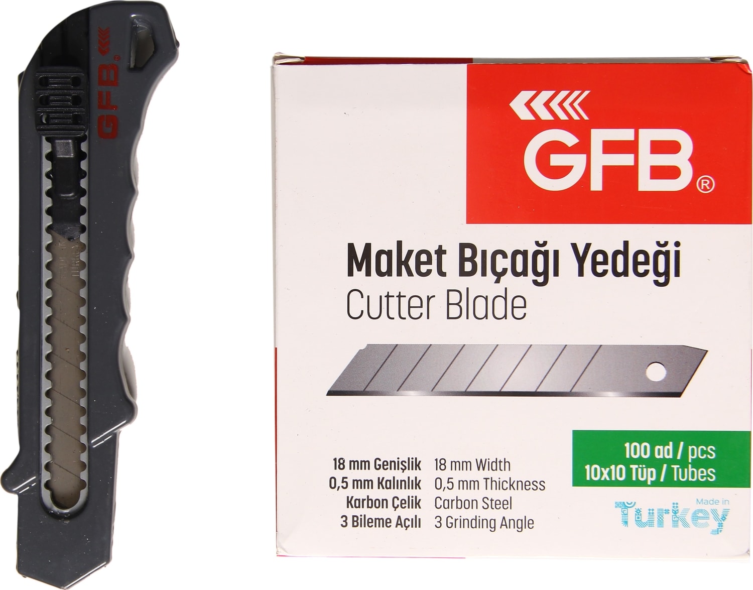 Maket Bıçağı ve 100 Lü Falçata Yedeği Seti