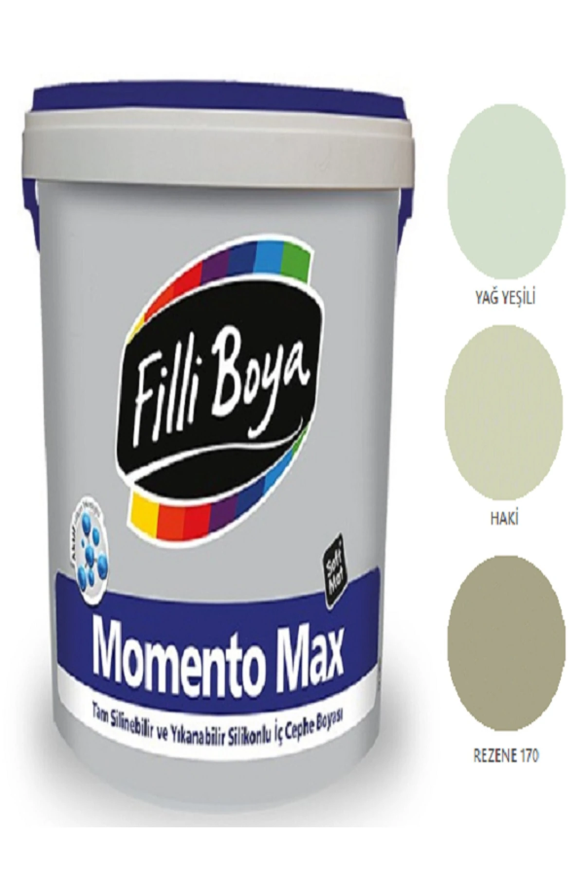 Filli Momento Max Tam Silinebilir Yıkanabilir Silikonlu Mat Boya 1,25lt (yağ Yeşili)