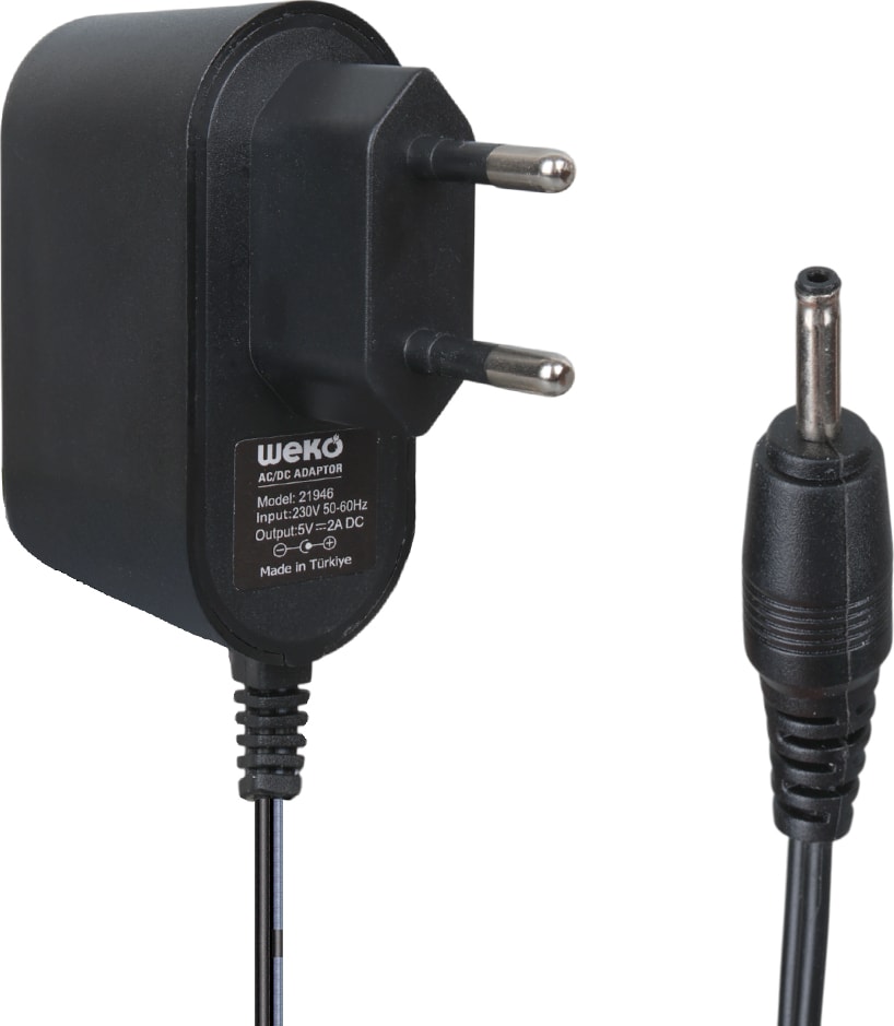 Weko 5 Volt 2 Amper 2.5x0.7 Ince Uç Yerli Üretim Tablet Pc Adaptörü Şarj Aleti Cihazı