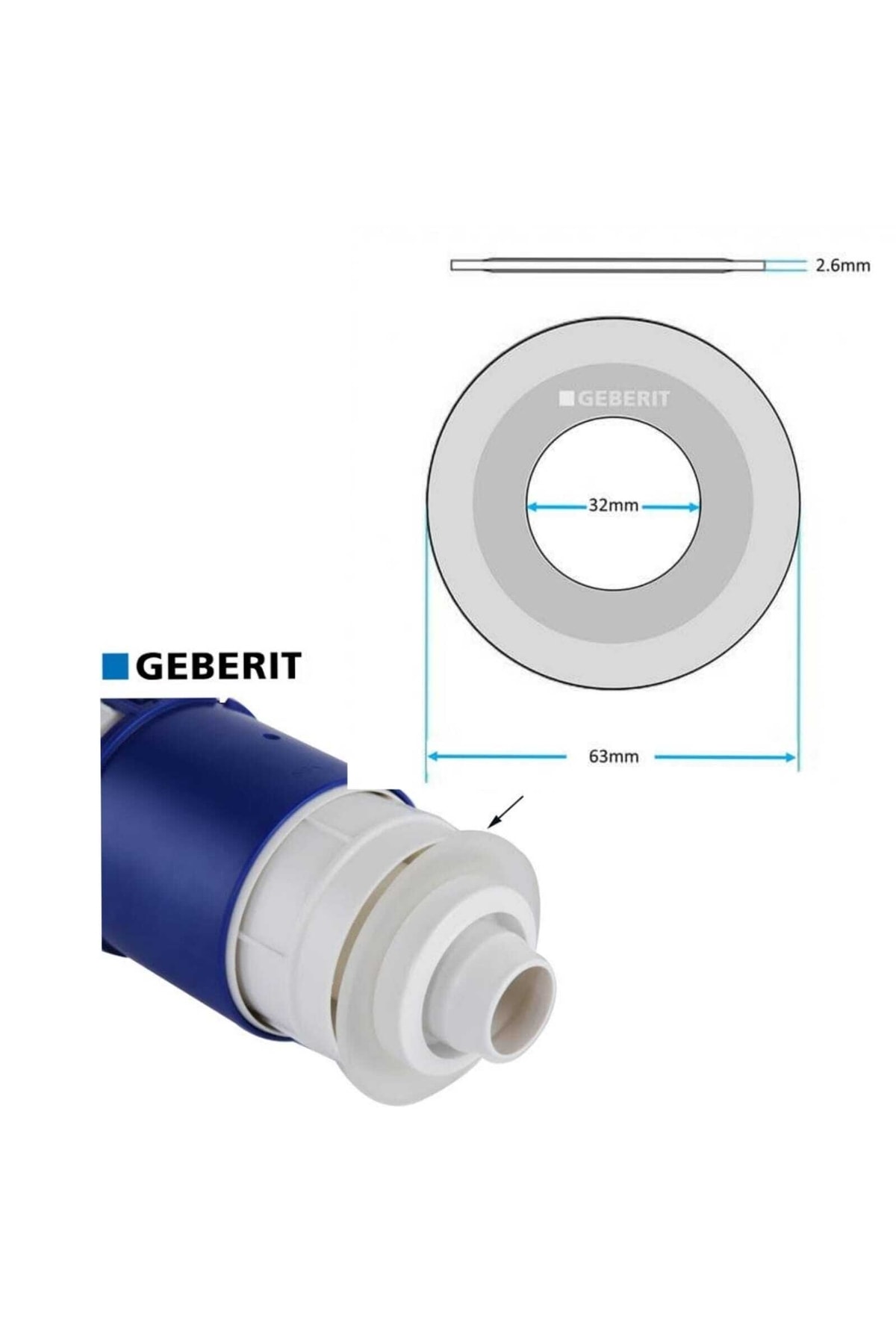Orijinal Gömme Rezervuar Iç Takım Boşaltma Contası
