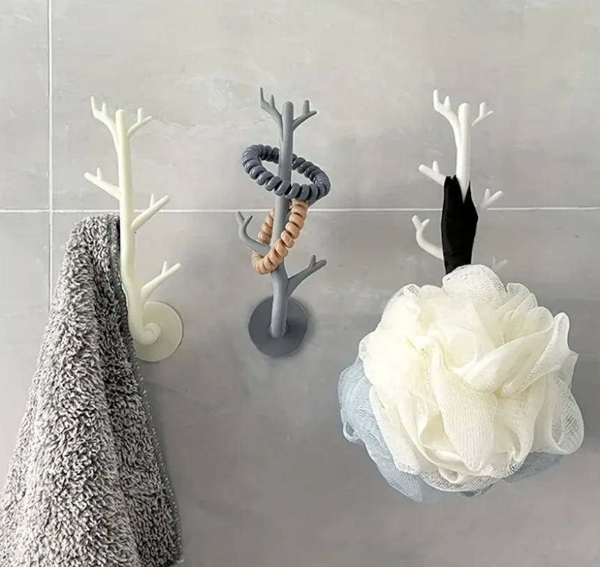 Urbancove Co. - Ağaç Dalı Şeklinde Duvar Kancası, 3 Farklı Renk Opsiyonu, Askı ve Düzenleyici, Vida ve Delme Gerektirmez
