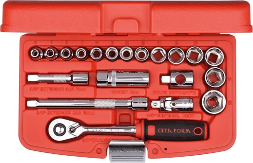 C10-20PH2 20 Parça 3/8' 6 Köşe Lokma Takımı (Plastik Kutu)