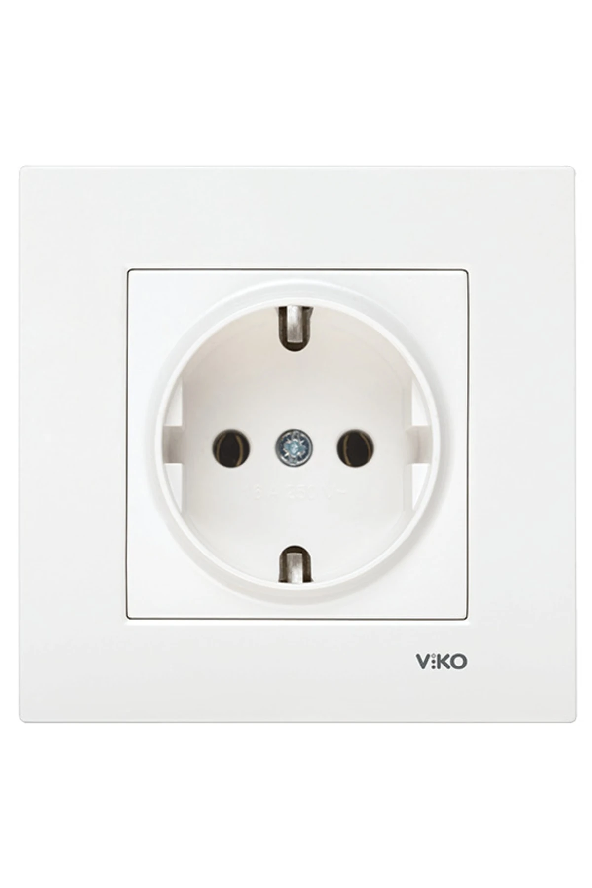 Karre Çocuk Korumalı Topraklı Priz - Beyaz (ÇERÇEVE HARİÇ) 5 Adet