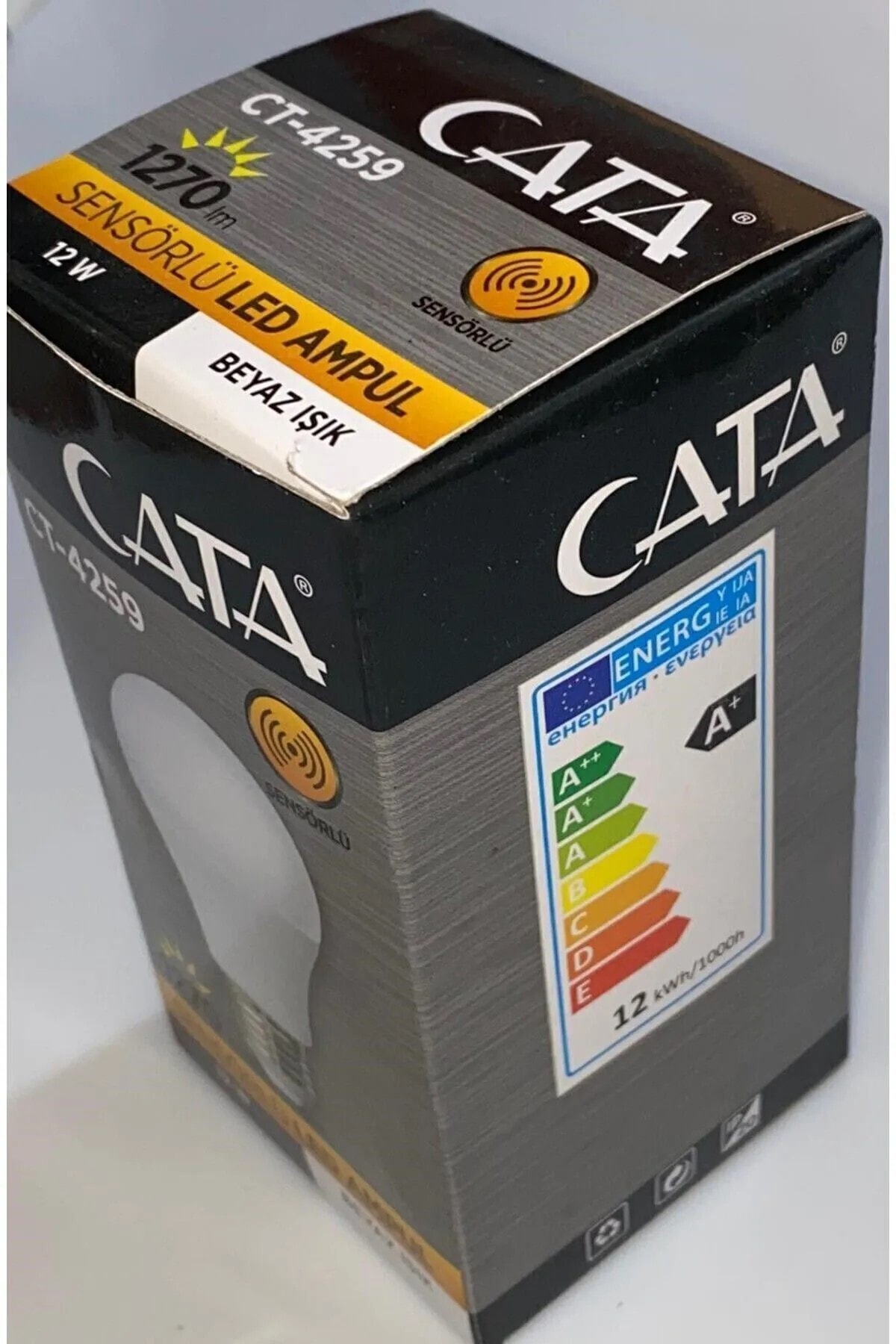 CT4259 Sensörlü Led Ampul 12w Beyaz Işık 6400 Kelvin 1270 Lümen