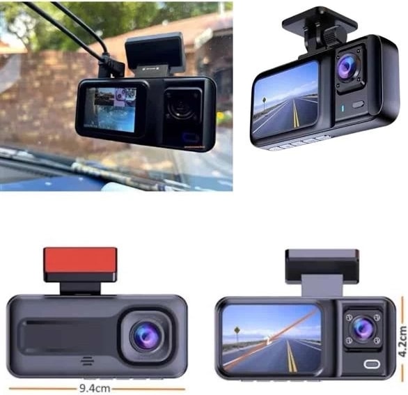 Ön ve Arka Kameralı 2 Inç 1080P Full Hd Dvr Araç Içi Ekran