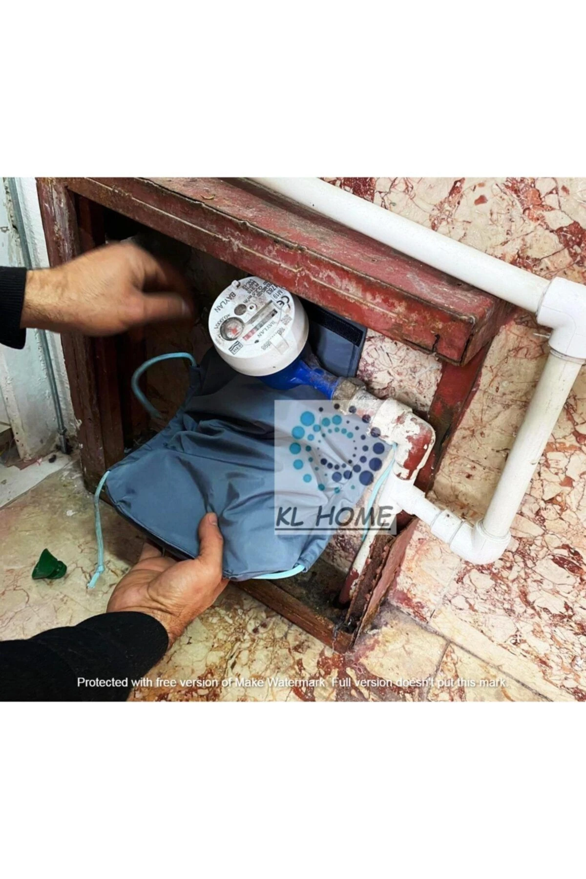 Saatin-Normal ve Kartlı Sayaç Kar Kış - Dona(Donmaya) Karşı Koruma Isı Ceketi Izolasyon ( Taşyünü)