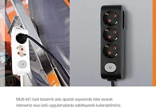 6lı Anahtar-Topraklı Kablolu Ç.k 5m Priz