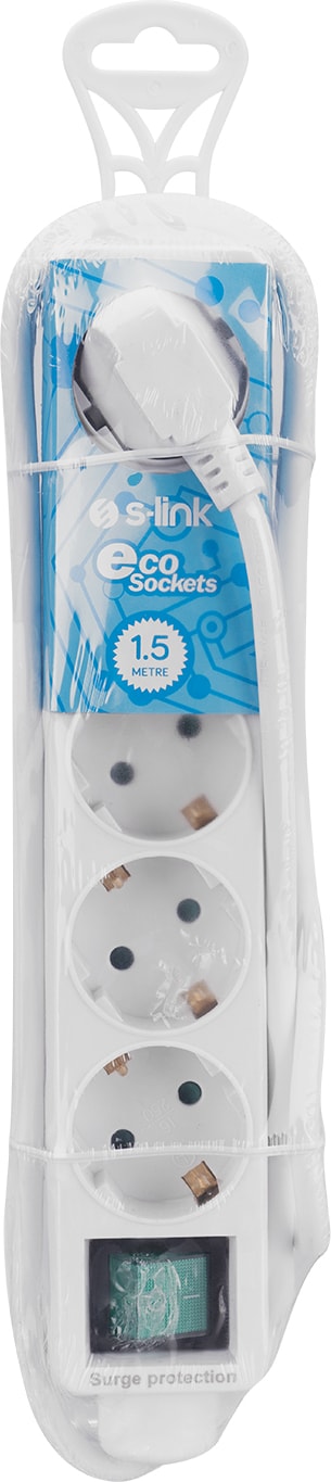 Tam Bakır Akım Korumalı 1.5M 5Li Priz Çoklayıcı Spg-F05 306Joule Flat Soket 3G 1.0Mm