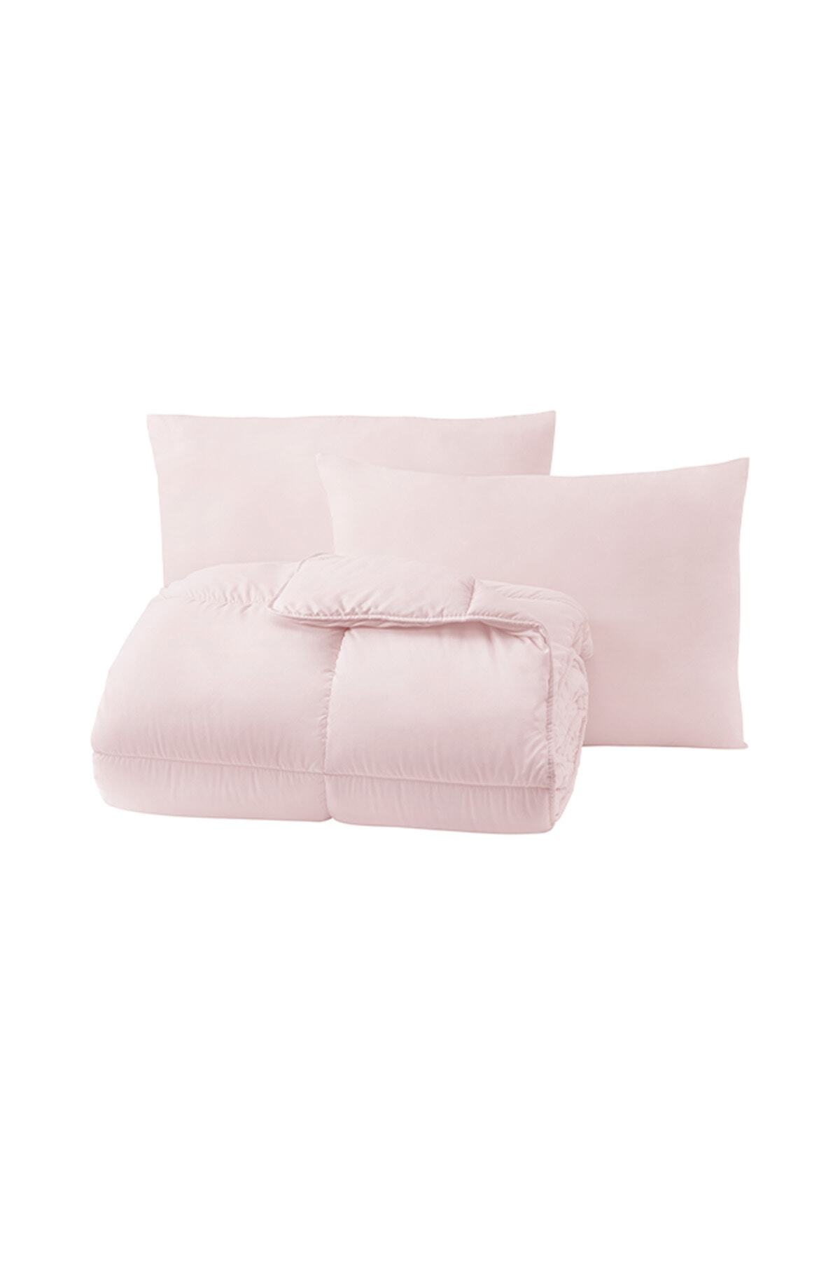 Macaron Tek Kişilik Yorgan - Yastık Set - Pembe