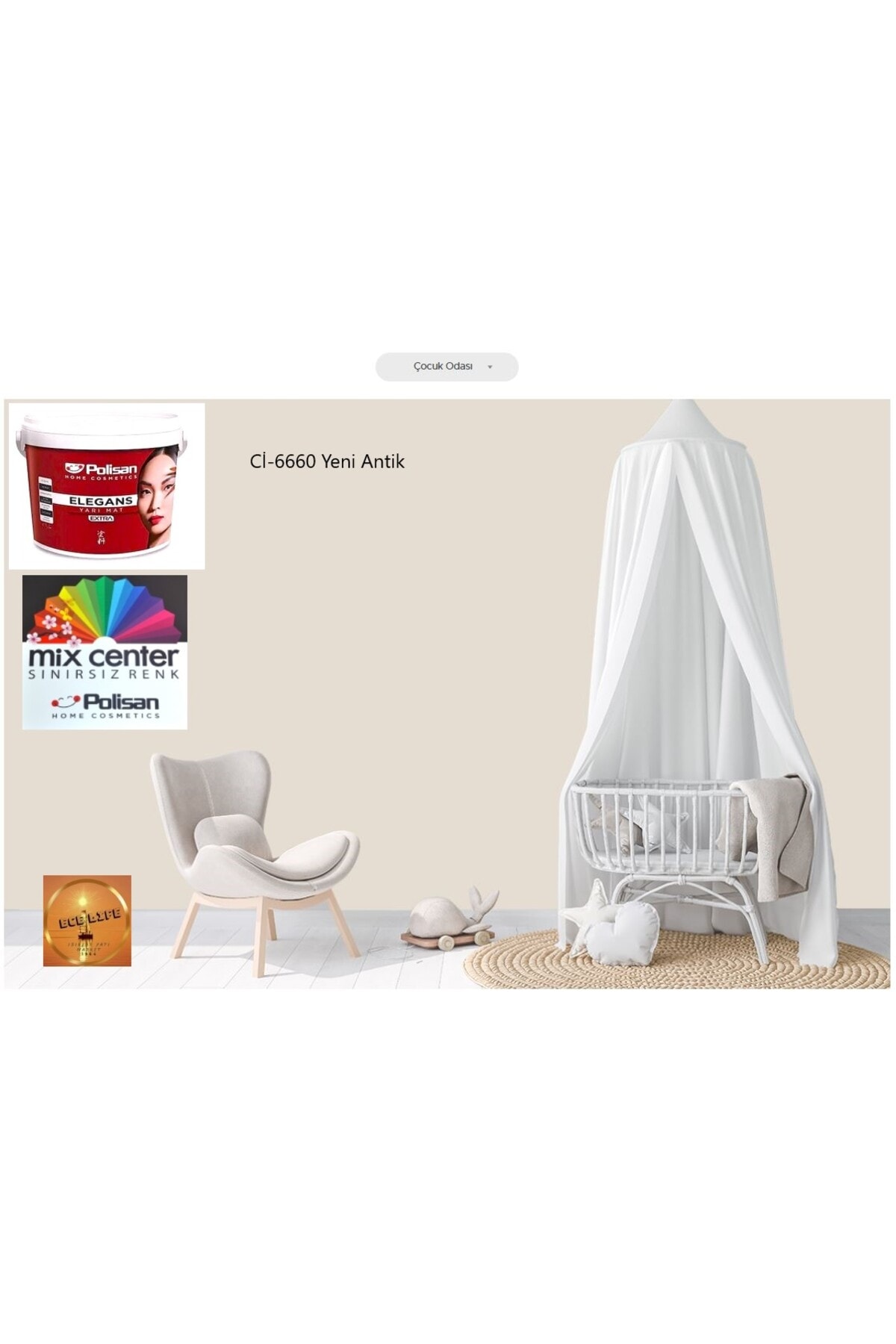 Elegans-küf Önleyici-tam Silinebilir-antibakteriyel-iç Duvar Boyası -ci-6660-yeni Antik