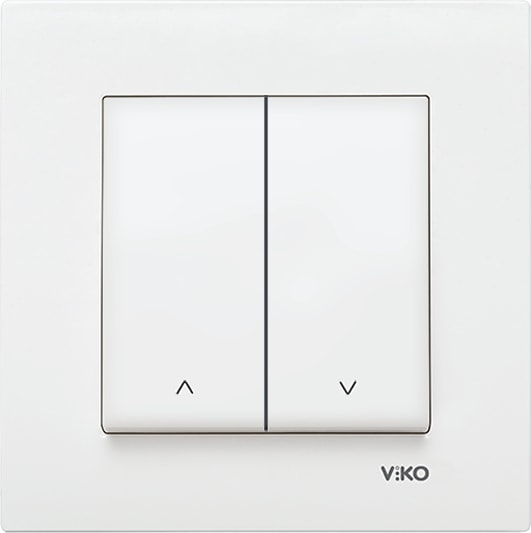 Karre Beyaz Jaluzi Kumanda Anahtarı Çerçeve Dahil