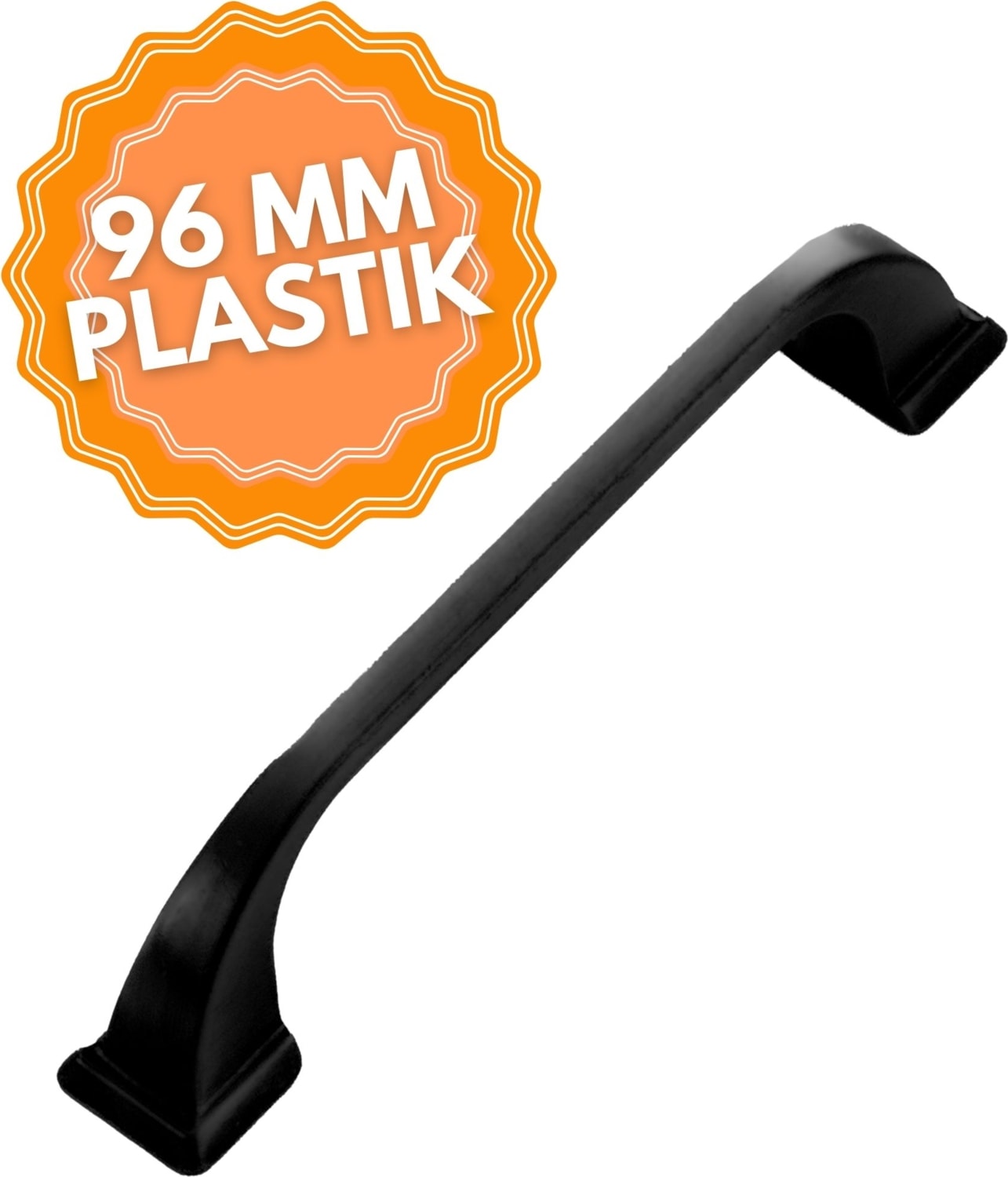Siyah Plastik 96 mm Roma Kulp, Lüks Country Mutfak Mobilya Dolap Çekmece Kulpu