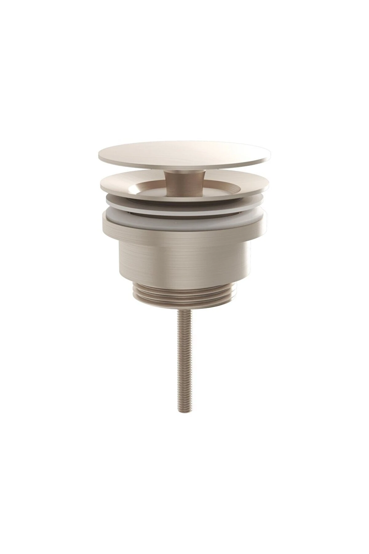 Origin A4514934 Yuvarlak Lavabo Süzgeci, Universal, Basmalı, Fırçalı Nikel