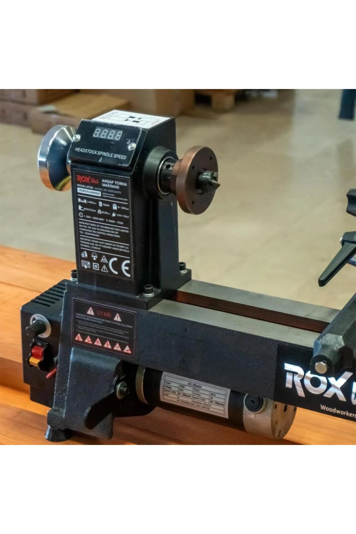 0179 Devir Ayarlı Ahşap Torna Makinası 750 Watt