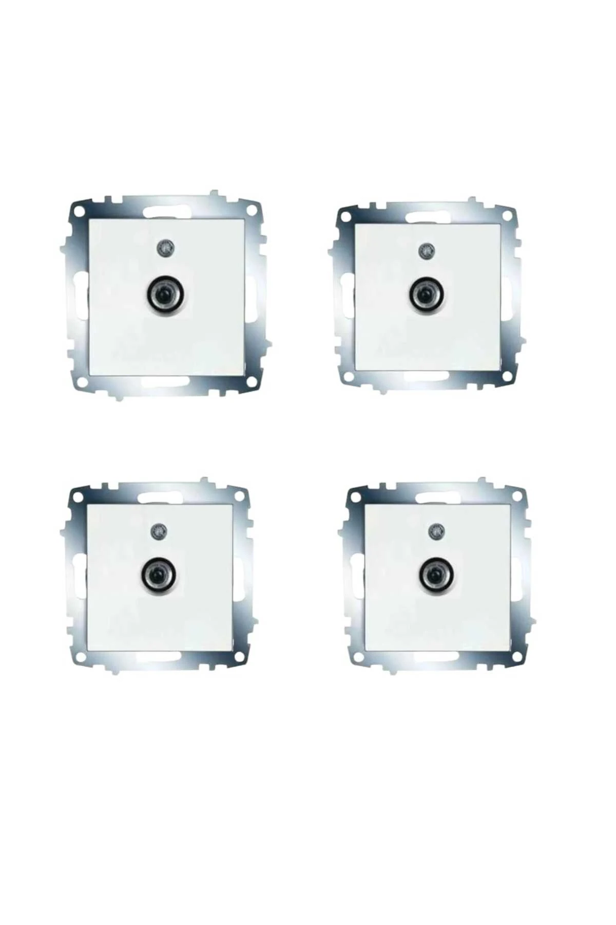 Karre F Konnektörlü Sonlu Uydu Prizi Çerçevesiz 4 ADET