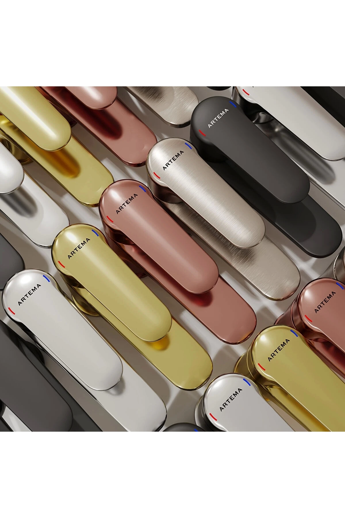 Root A4270534 Round Lavabo Bataryası , Fırçalı Nikel