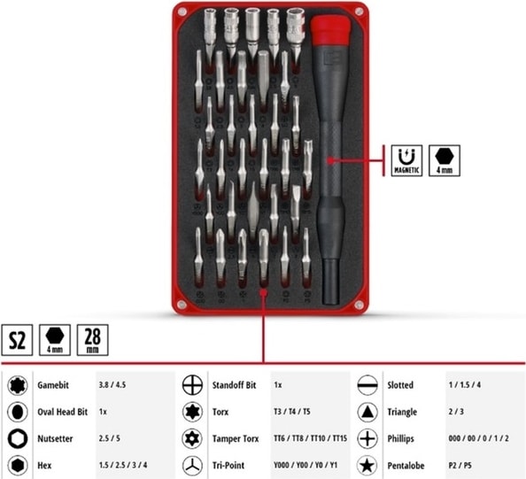Hassas Bits Uç Set 33 Parça 115010