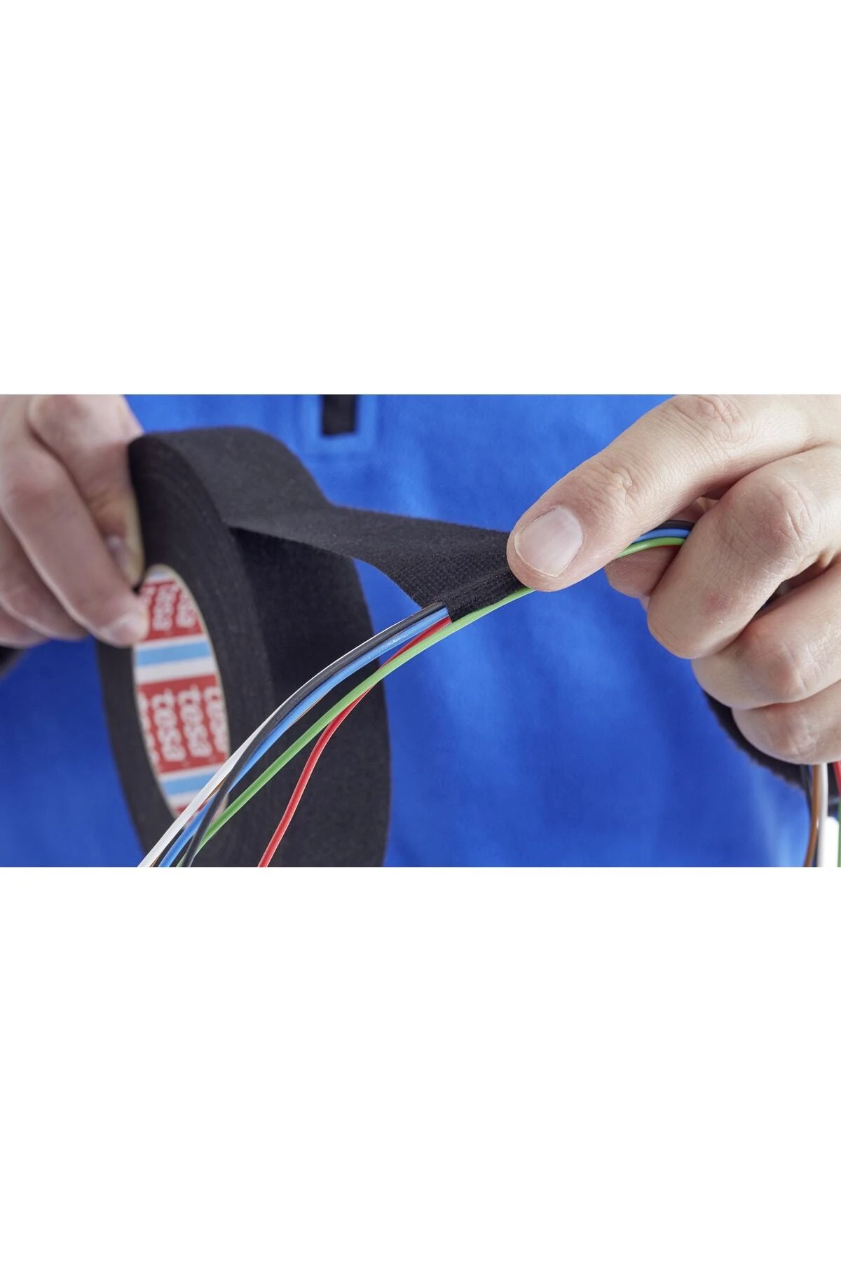 51608 Polyester Tüylü Bez Bant Siyah 15m X 19mm - Hızlı Yapıştırıcı