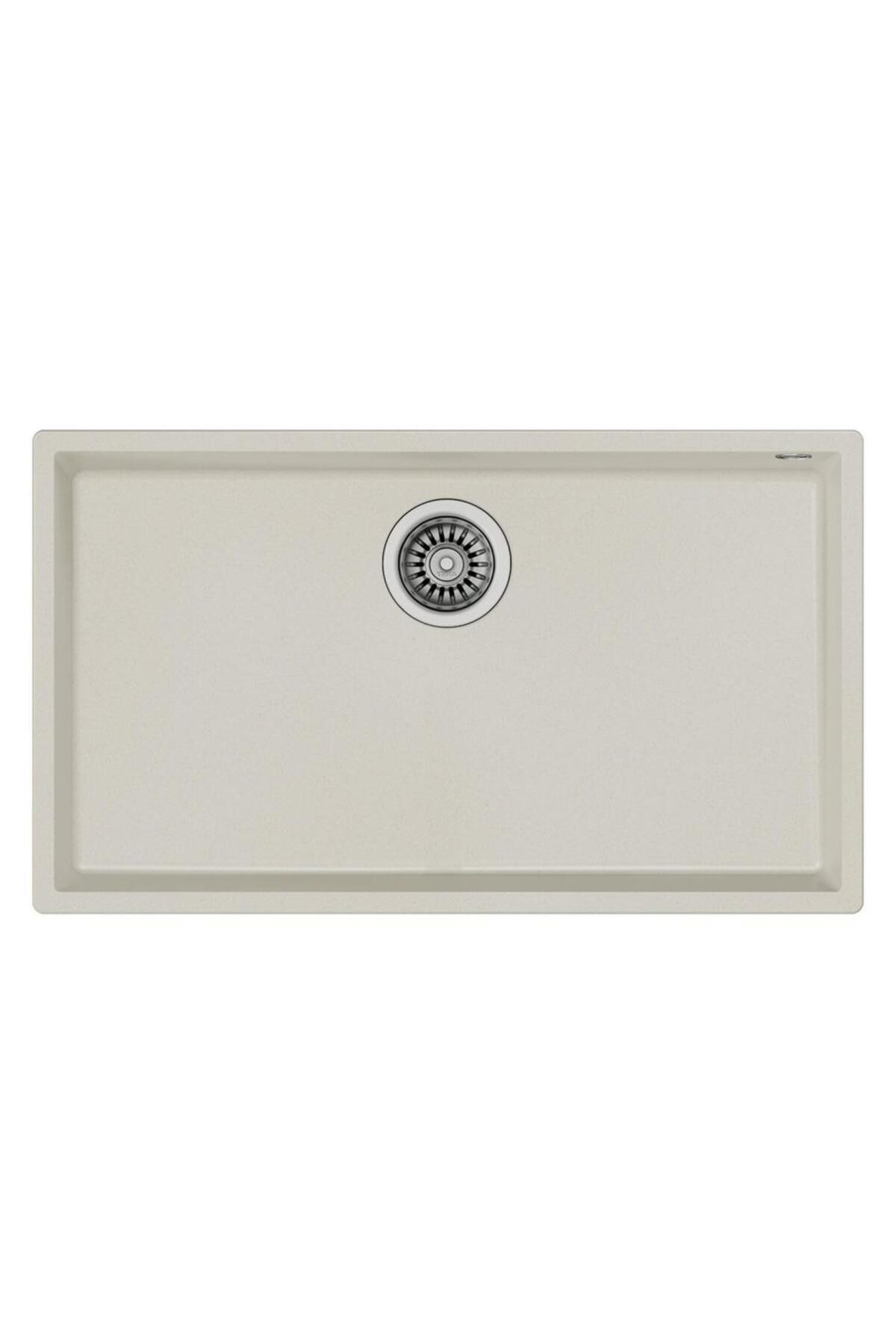 Square 72.40 Tg Brıght Cream Granit Evye, Tezgahaltı