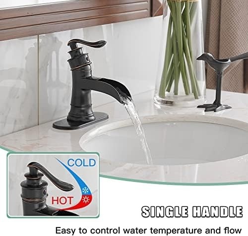 Şelale Çıkışı, Tek Kollu Lavabo Musluğu, Lavabo Armatürü, Orb Yağı Ovulmuş Bronz, 9233