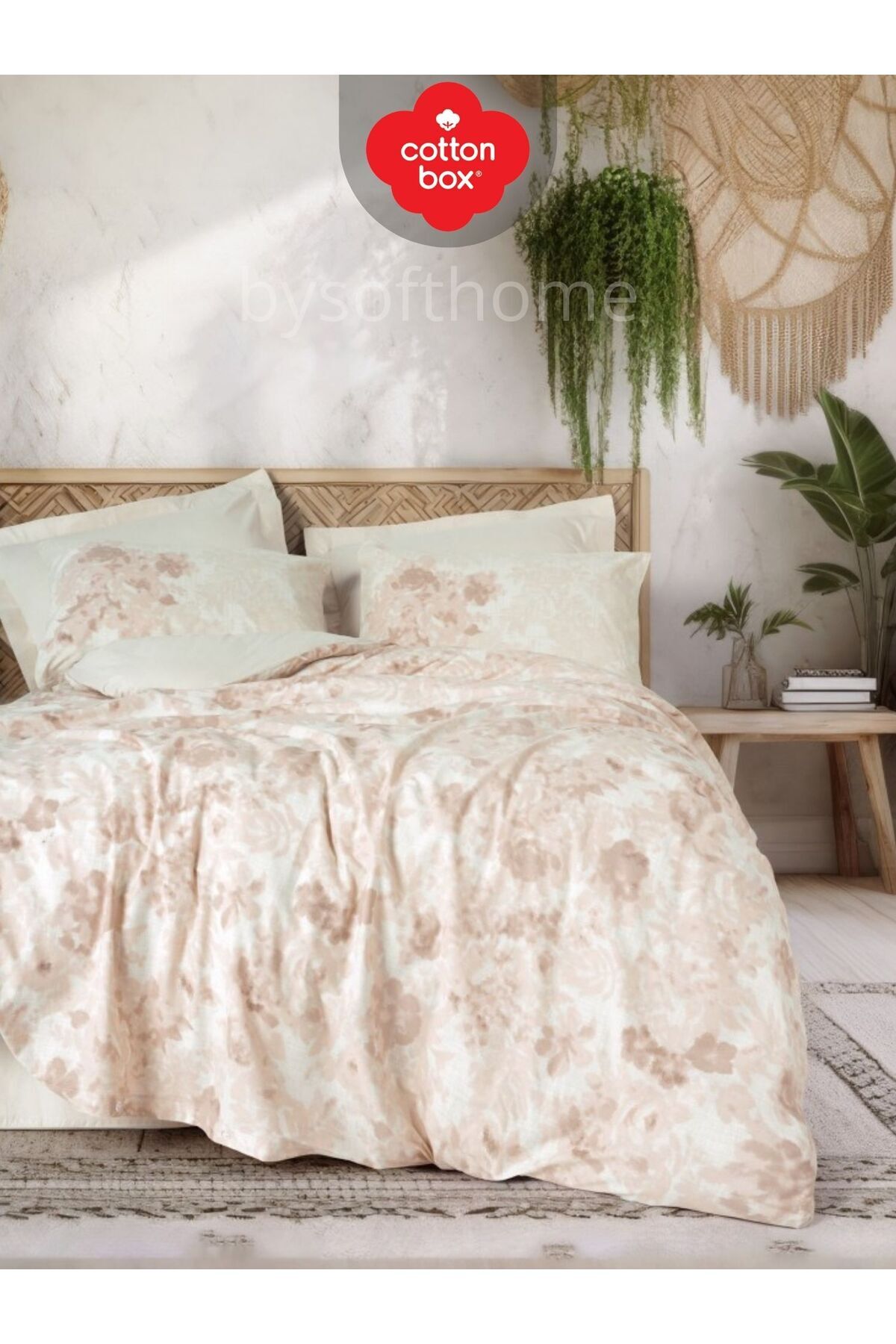 VESTIGE BEJ DUAL SERI Ranforce Çift Kişilik Nevresim Takımı %100 Pamuk