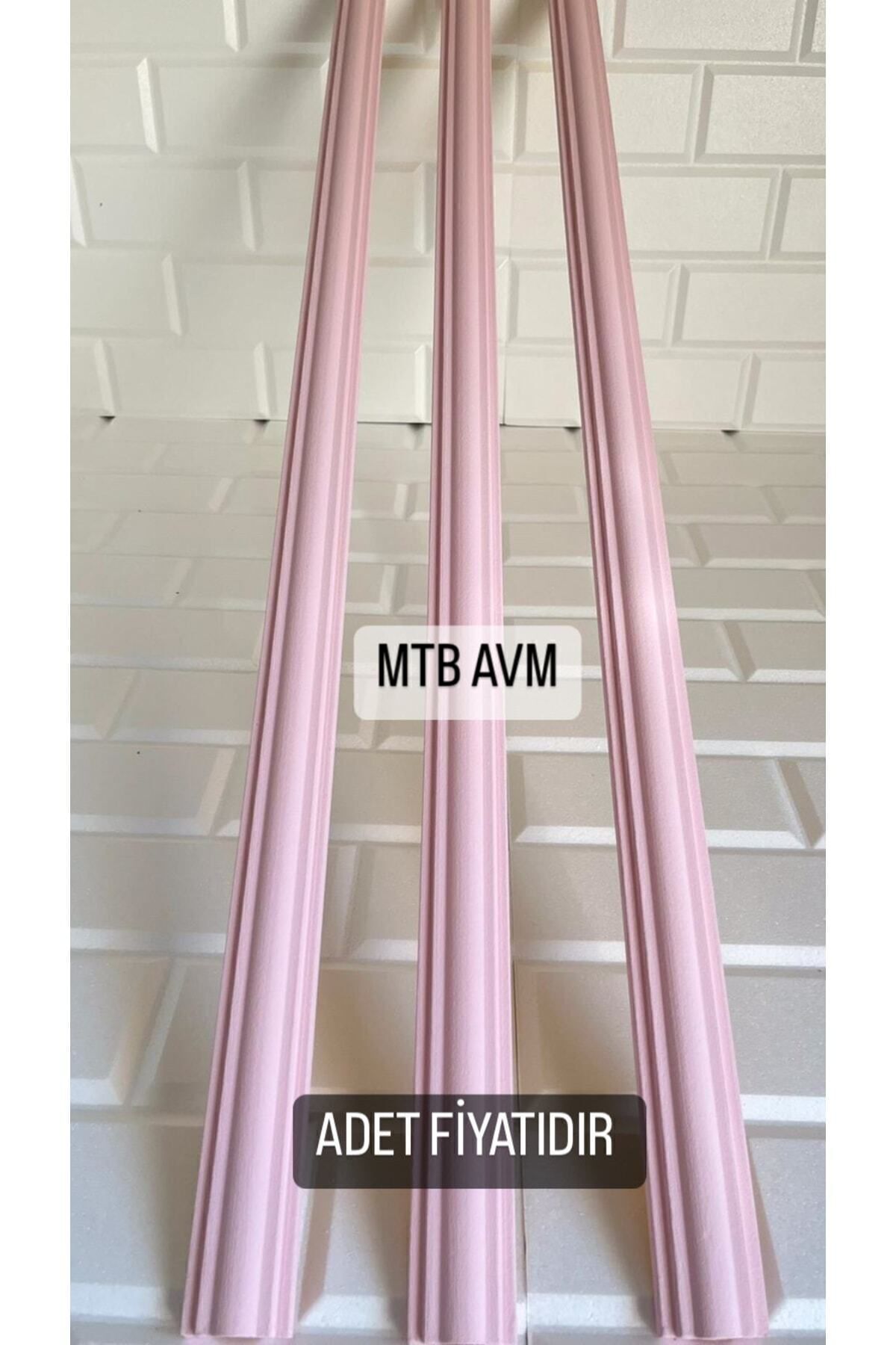 OZKUVVET Pembe Mtb Avm Duvar Çıtası Kendinden Yapışkanlı Stropiyer 4m 100 Cm