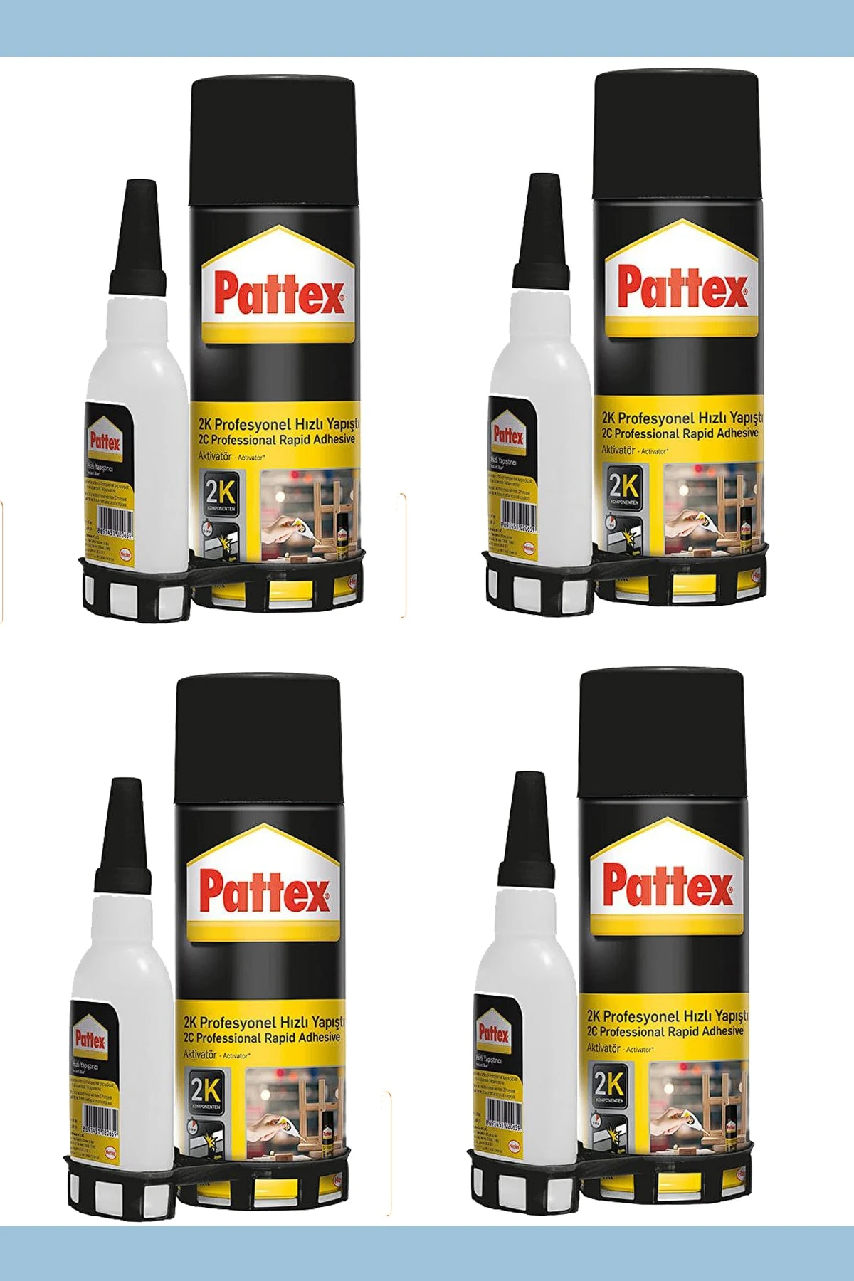 Henkel 2k Profesyonel Hızlı Yapıştırıcı 200 Ml + 35 Ml 4 Adet