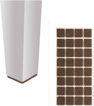 Kare Koyu Kahve 25x25 mm 2 Paket Yapışkanlı Sandalye Koltuk Mobilya Ayak Keçesi Zemin Koruyucu Keçe