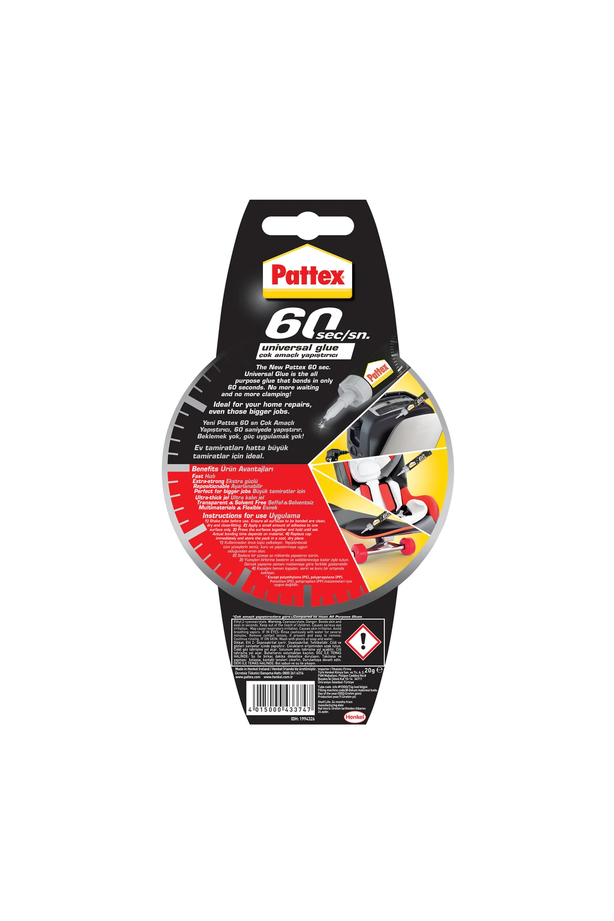 60 Sec. Universal Çok Amaçlı Yapıştırıcı
