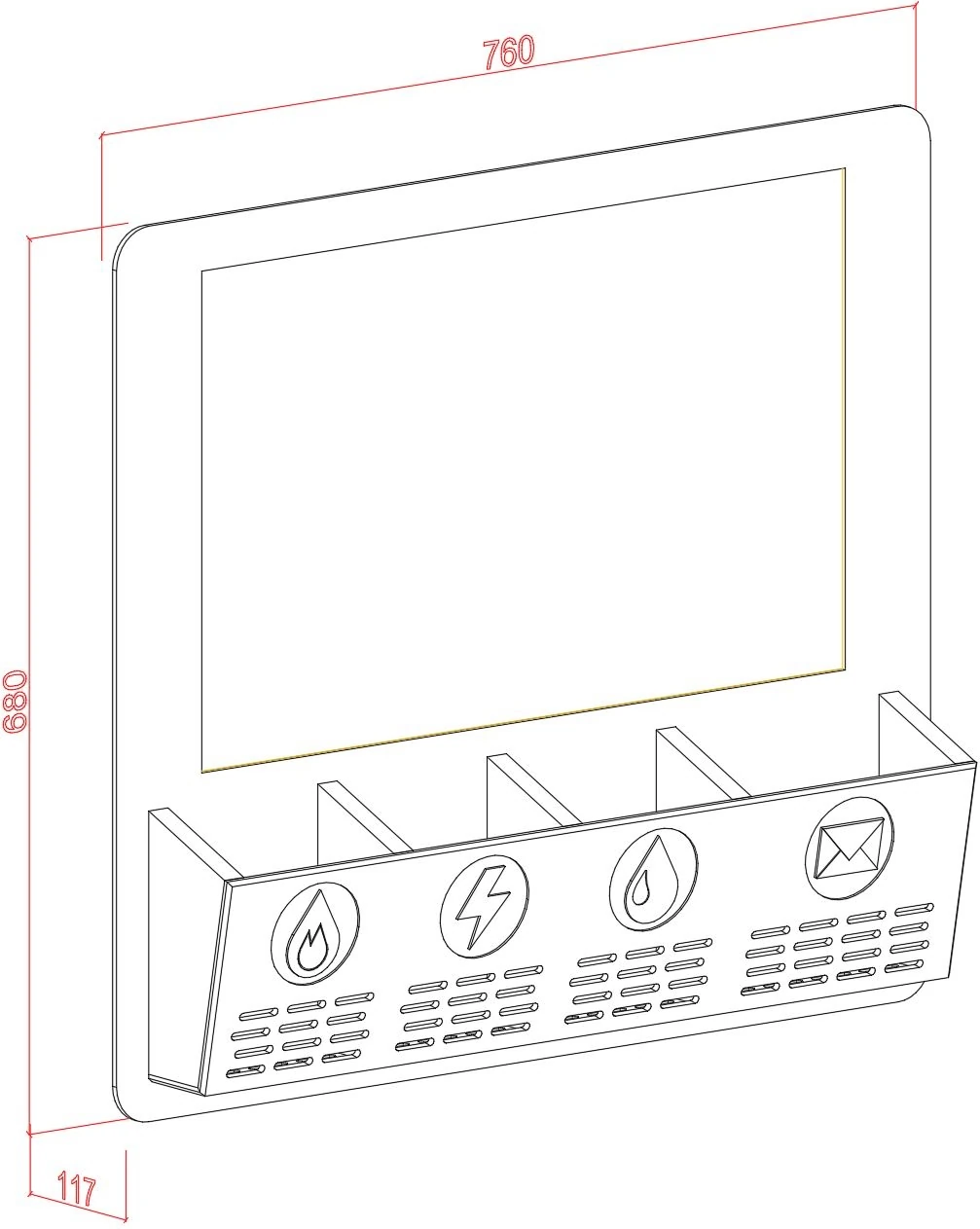 Ahşap Posta Kutusu , Ilan Panolu