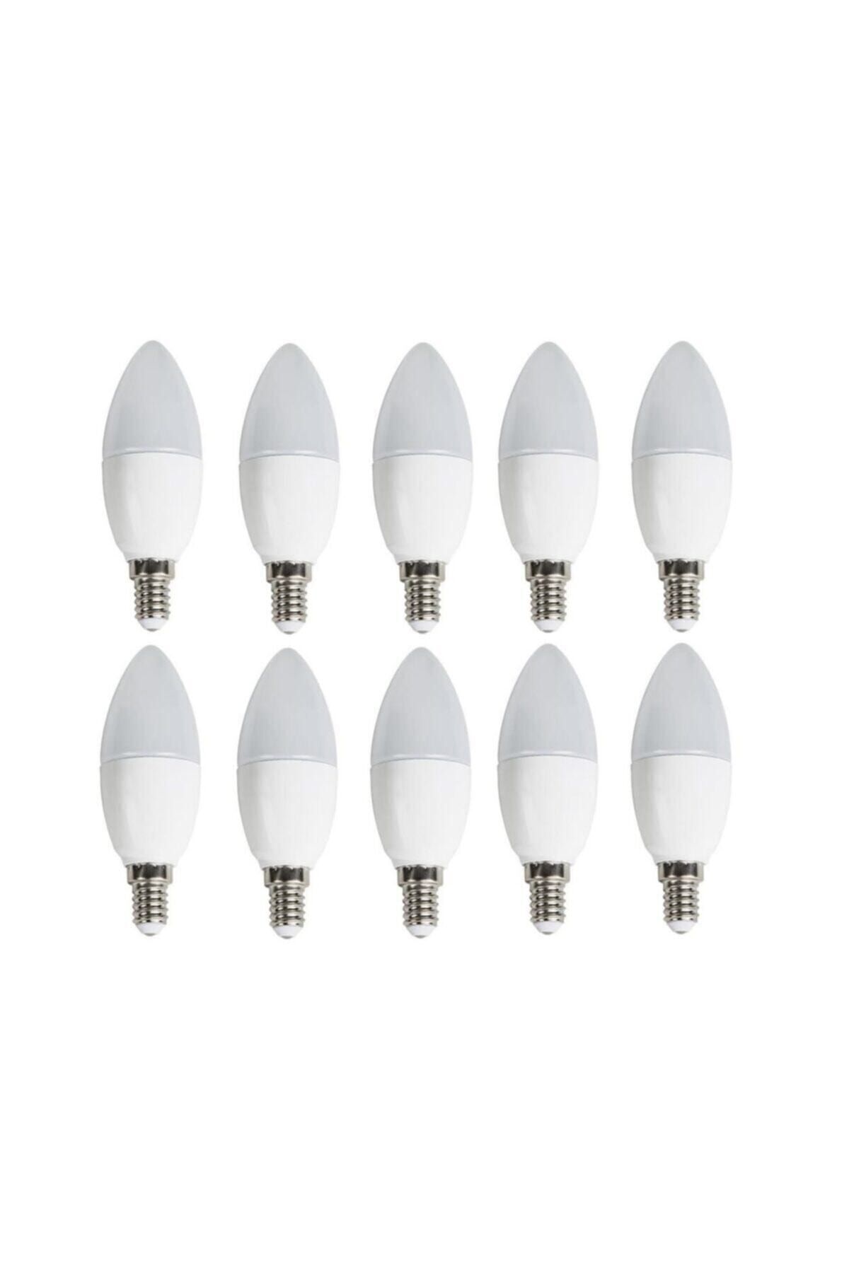 10'lu Ct-4083 Led Ampul-ince E14 Duy-avize Ampülü-beyaz Işık 6400k