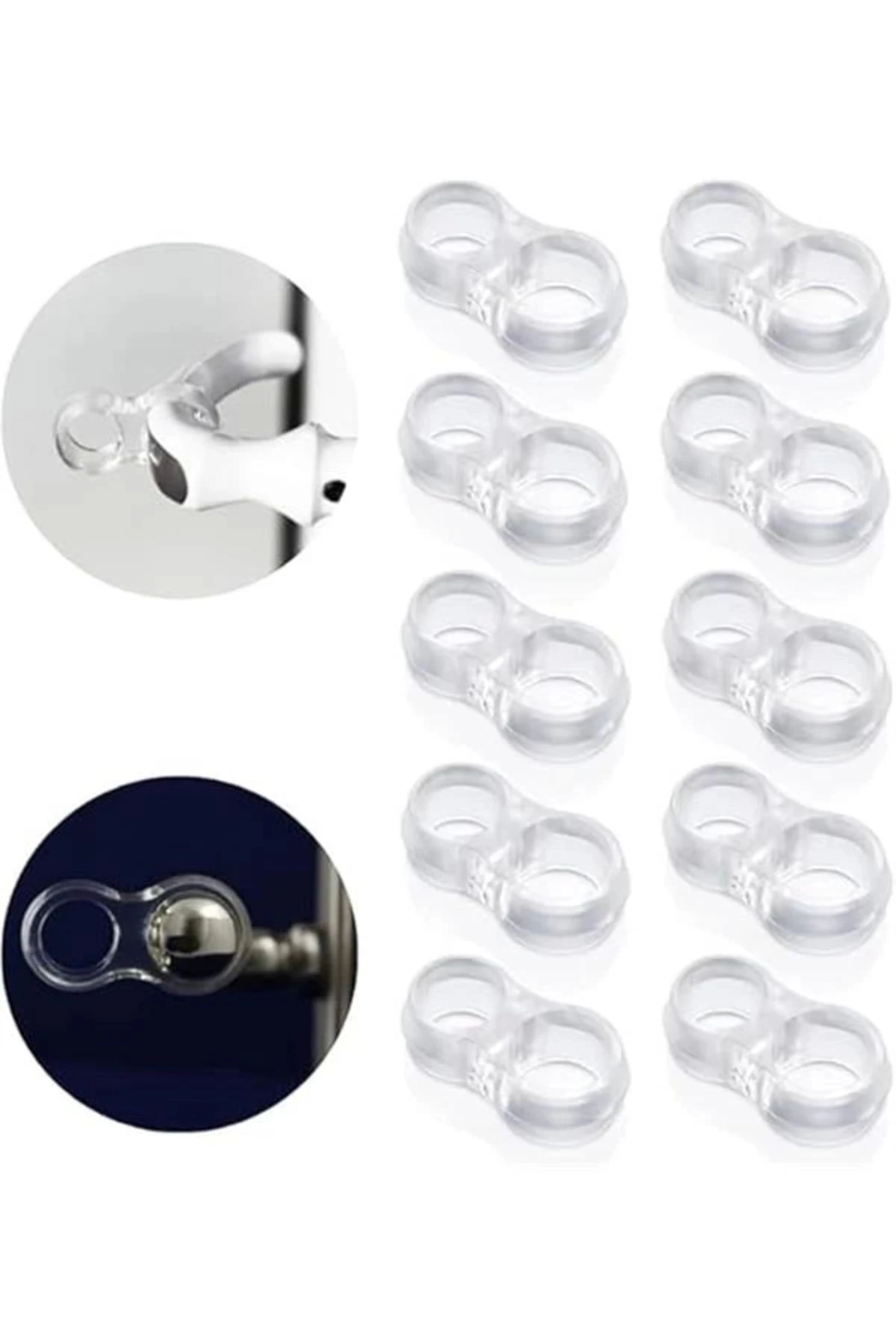 Plastik Kapı Kolu Stoperi, Kapı Arkası Duvar Koruyucu Tampon, Silikon Durdurucu, Pencere Kolu