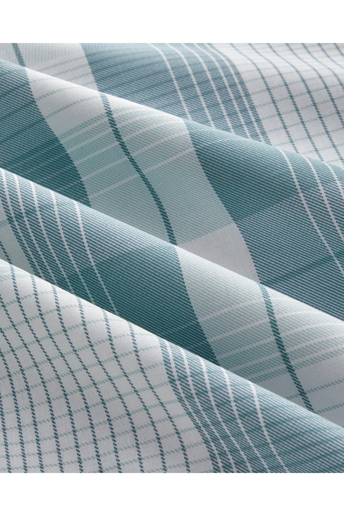 Modern Check Pamuklu Çift Kişilik Nevresim Seti 200x220 cm Yeşil