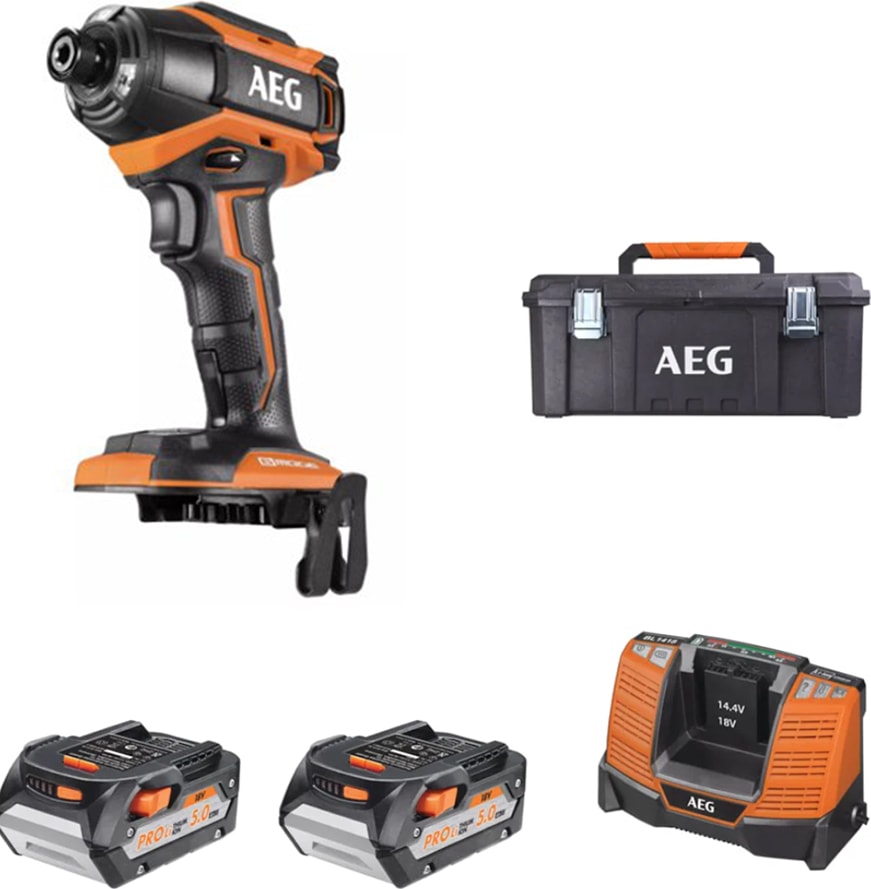 AEG  Bss 18B6-502 18V 5 Ah. Çift Akülü Kömürsüz Darbeli Vidalama T4937472013
