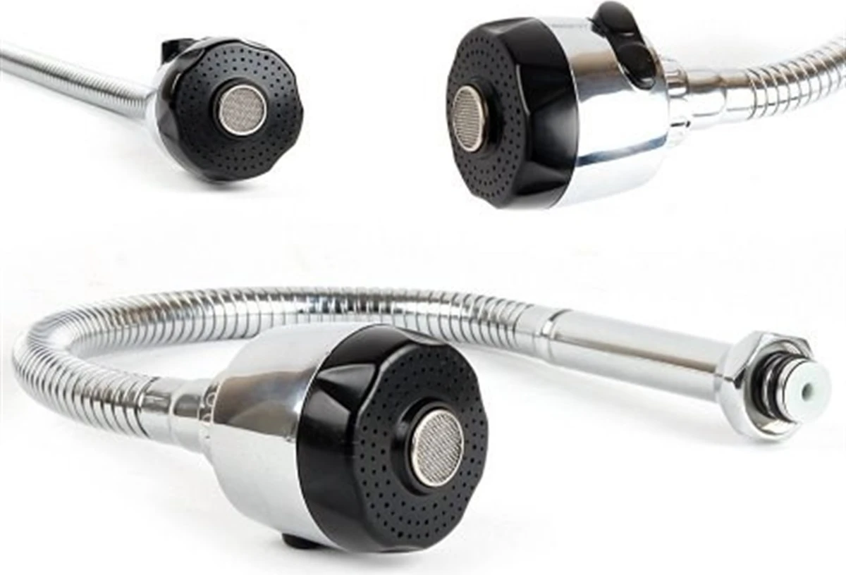 Oynar Başlıklı 2 Fonksiyonlu Spiral Musluk Başlığı Mutfak Hortumu