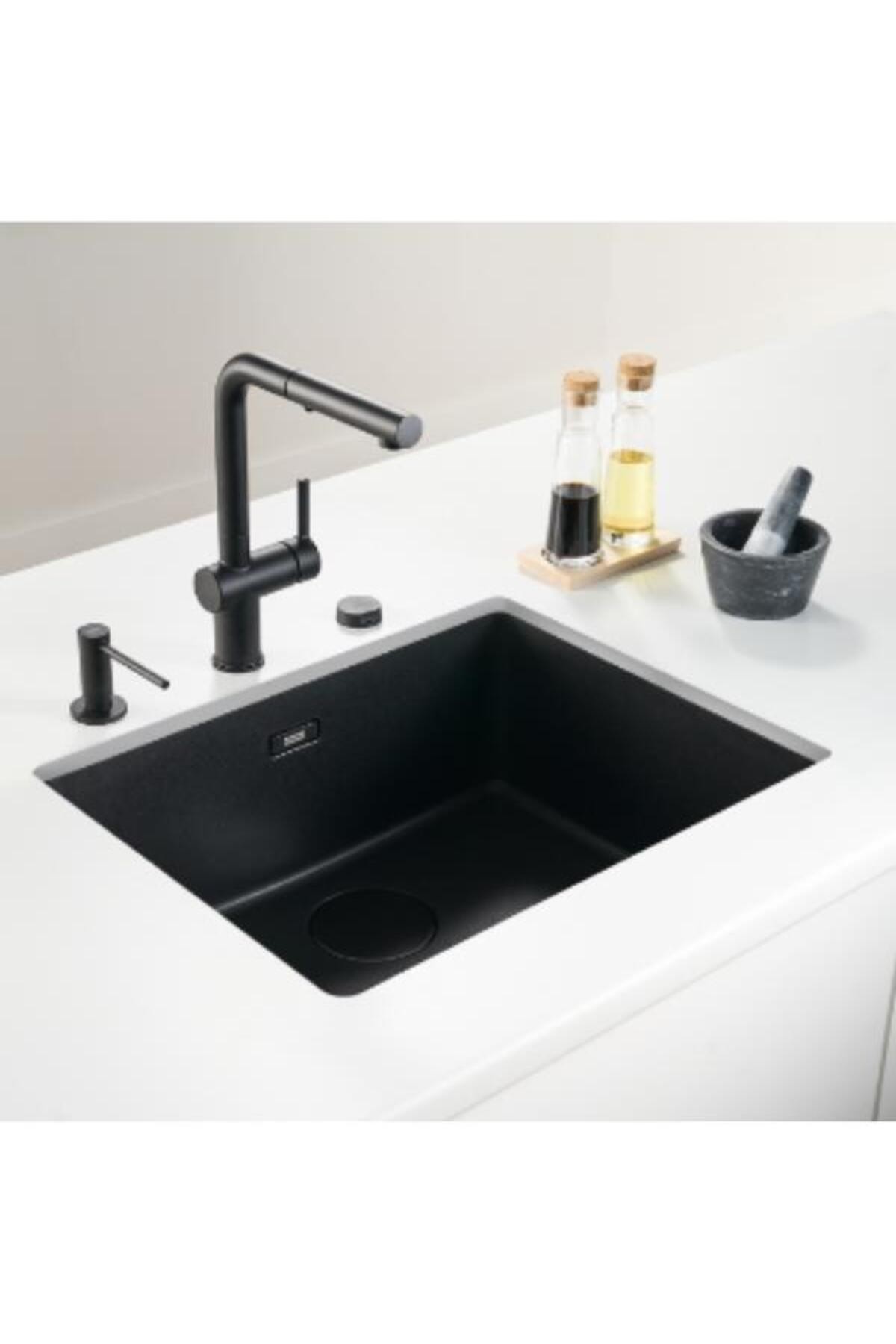 Mrg 110-52/active Plus Doccia 2.0/comfort Sıvı Sabunluk Eviye Armatür Seti (NERO)