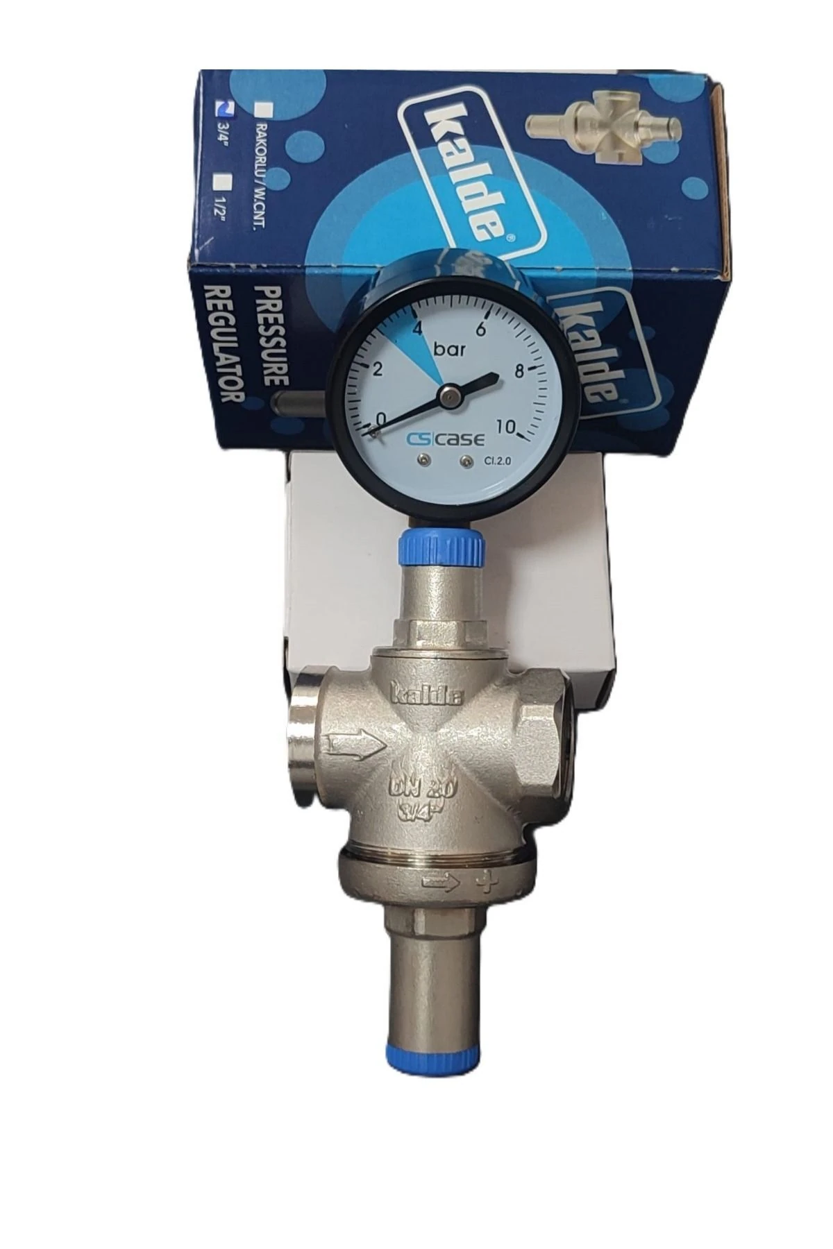 3/4" DN20 Rekorsuz Su Basınç Düşürücü (Manometreli) - Pressure Reducing Valves (With Manometer)