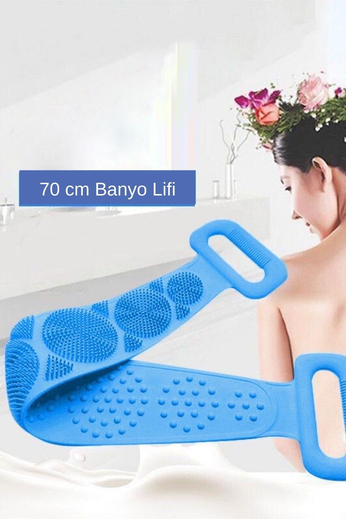 Çift Taraflı Banyo Hamam Lifi Silikon Masajlı Yumuşak Duş Lifi Uzun Ömürlü Hazır Banyo Kesesi
