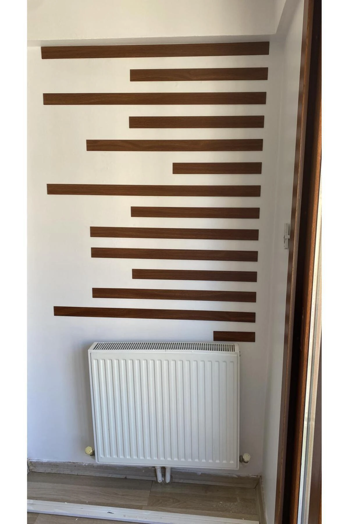 Lx Duvar Dekorasyon Çıtası 5 Farklı Ebat(100CM 80CM 60CM 40CM 20CM)25 Adet Panel Ceviz Renk Kahveren