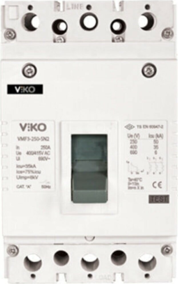 Kompakt Şalter 630A 3 Kutup 50KA (Sabit) VİKO-VMF5-630-SN2