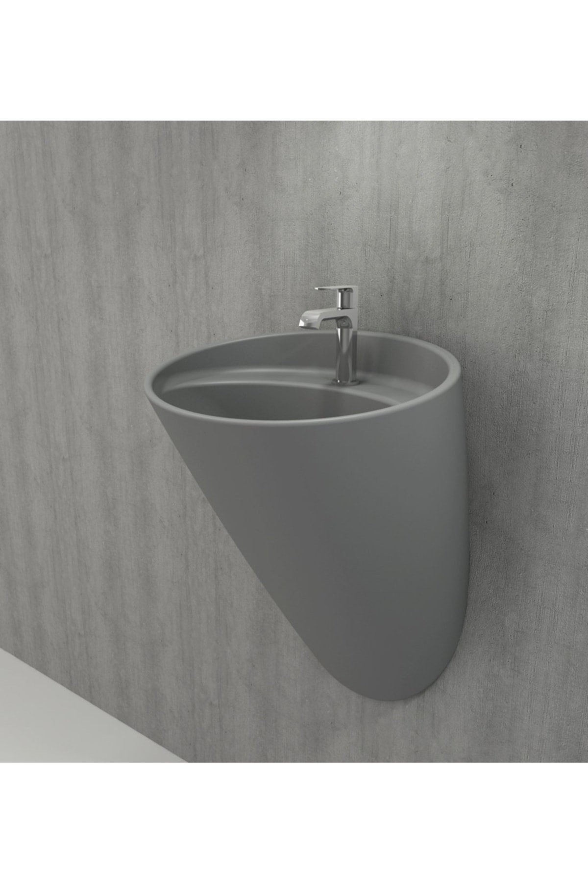 Venezia Asma Monoblok Lavabo 54 Cm Mat Gri 1083-006-0126