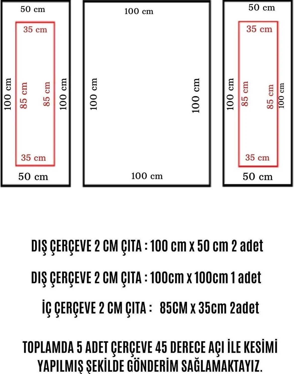 Dekoratif Boyanabilir Duvar Çıtası Hazır Kesim 2 cm