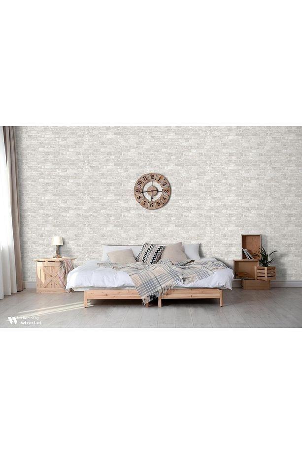 ROKA 23104-1 TAŞ DESENLİ BEYAZ DUVAR KAĞIDI 16,5 m2