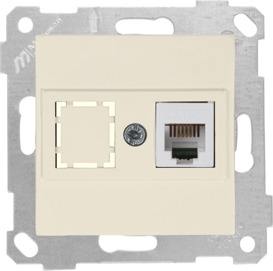 Rita Krem Mek+Tuş 1RJ12 Tel.prizi (6ADET)